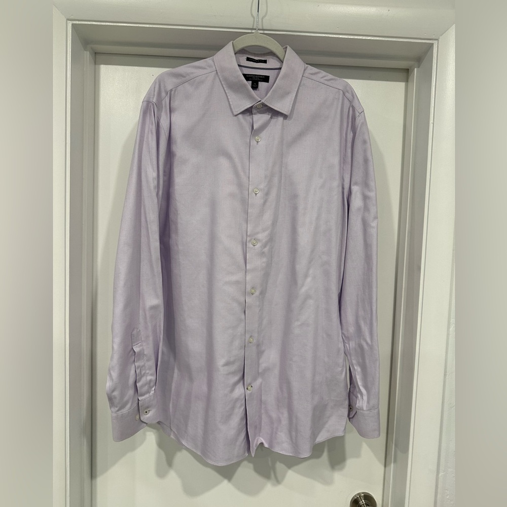Banana Republic Camden Fit non-iron cotton stretch purple Like new XL